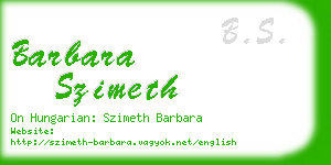 barbara szimeth business card